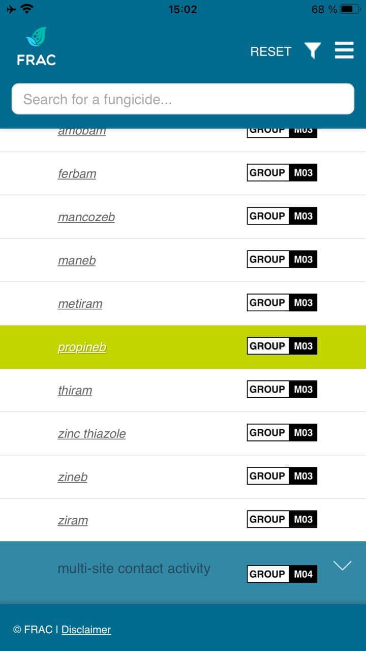 Screenshots van de applicatie