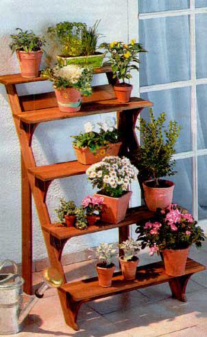 escada para flores